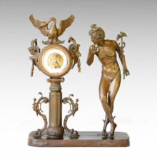 Clock Statue Sercet Bell Bronze Sculpture TPE-013